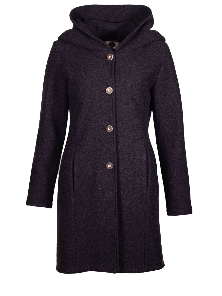 Stapf Walkmantel Alexandra, anthrazit, Kapuze