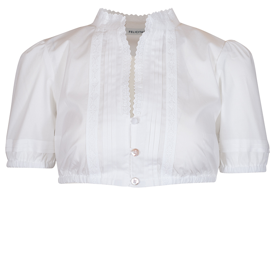 Feli und Hans Dirndlbluse Grete, weiß, Puffarm