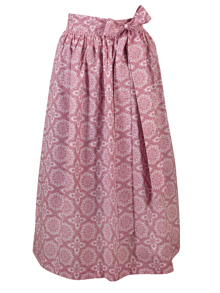 Hammerschmid Baumwollschürze pink, Paisleymuster, 89cm
