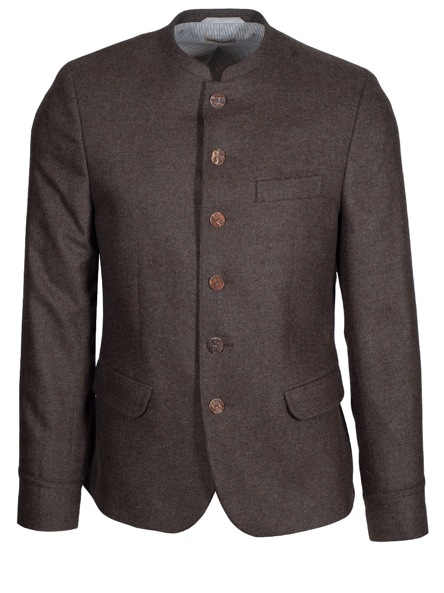 Gottseidank Trachtensakko Helmut, oliv, Hirschhornknöpfe