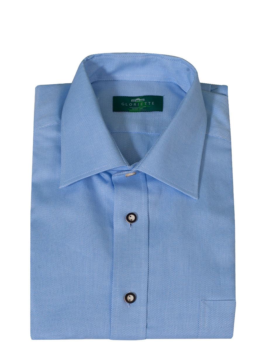 Gloriette Herrenhemd, unifarben, hellblau, Liegekragen
