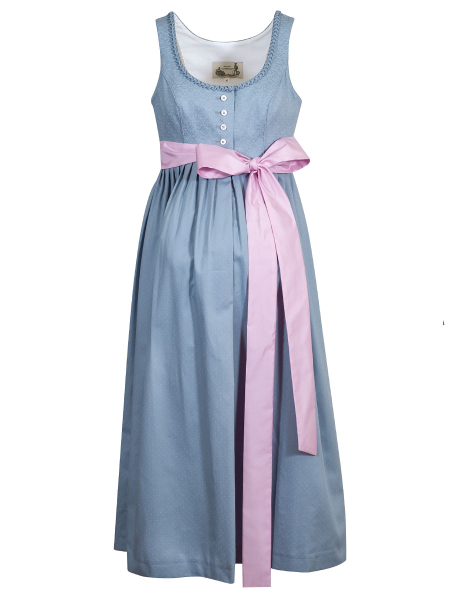 Wenger India Umstandskleid, taubenblau-rosa