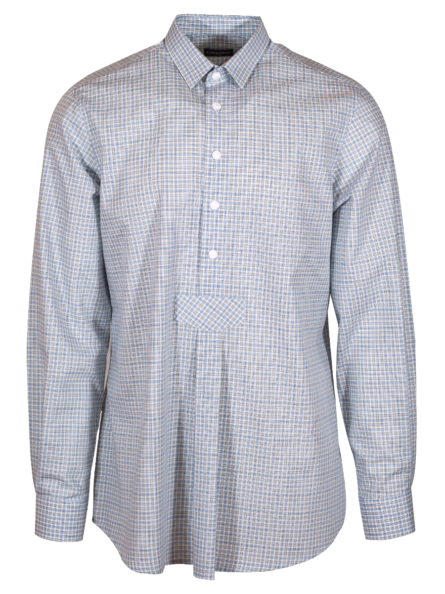 Arzberger Karohemd, blau-grün, Liegekragen, Pfoad, Wäscheknöpfe