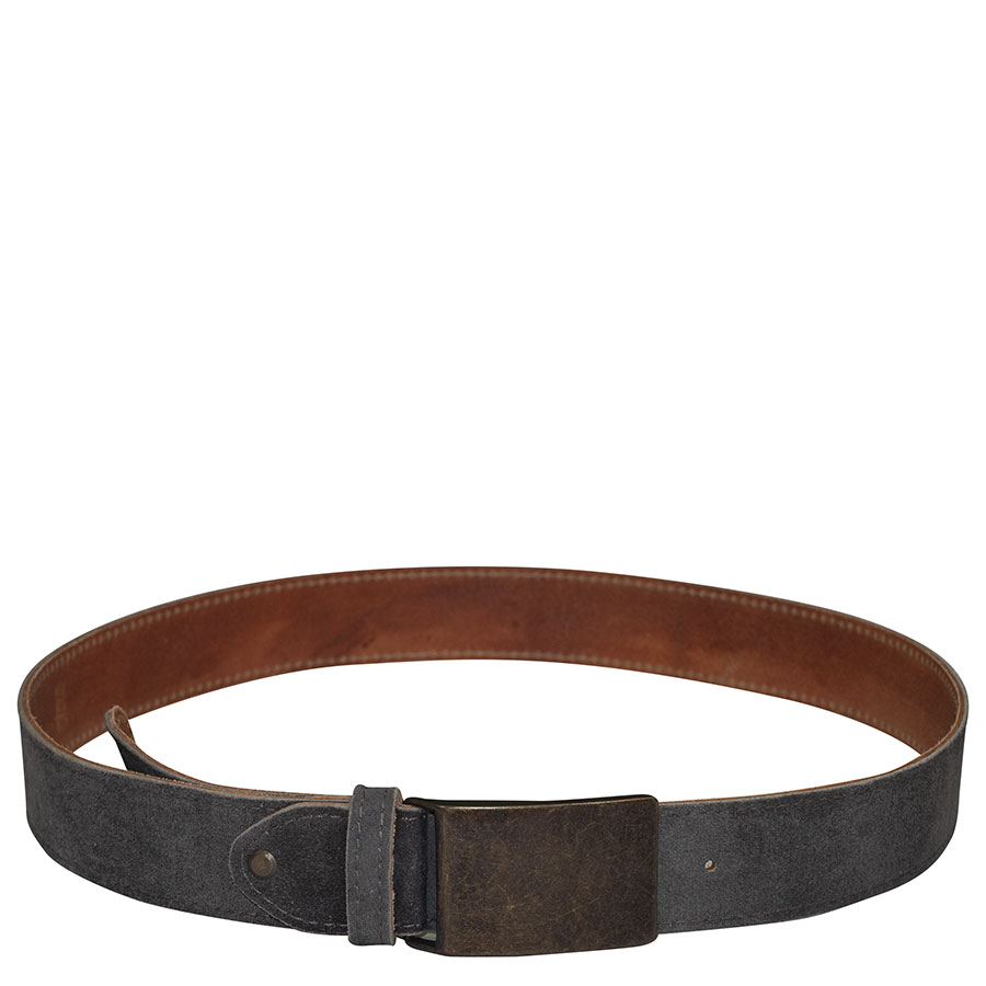 Weinbauer Ledergürtel antik, Bronzeschnalle, Ziegenvelour