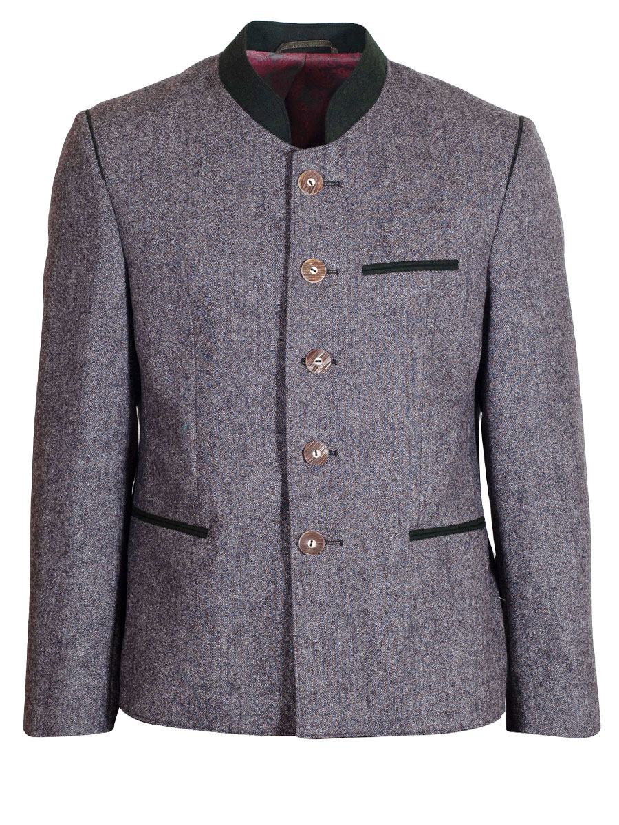 hausg'macht Lodenjanker Urban, Perlloden, grau