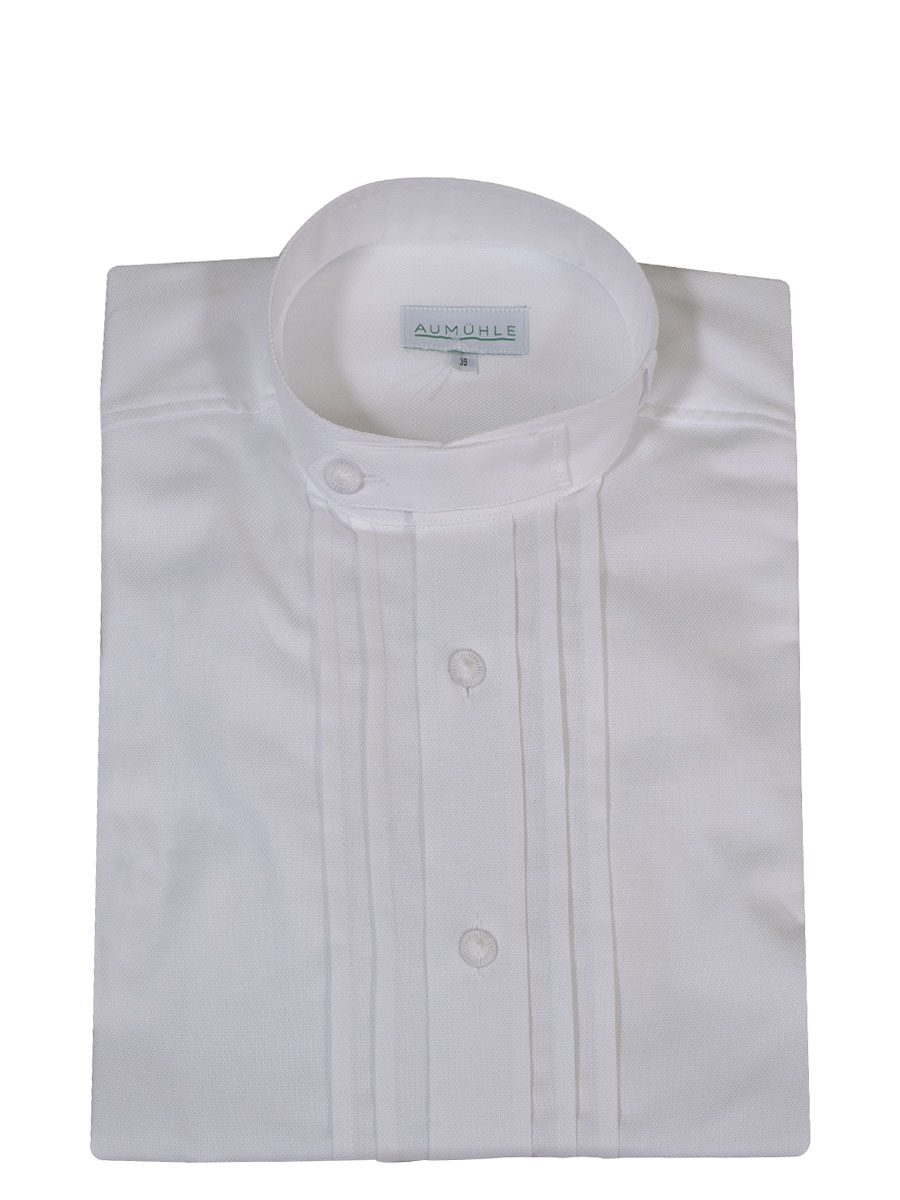 Waldorff Trachtenhemd Fritz weiß, Stehkragen, Oxford Qualität