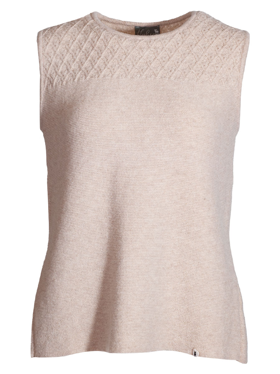 Huber Strickpullunder Gotti, natur, Rückenfalte