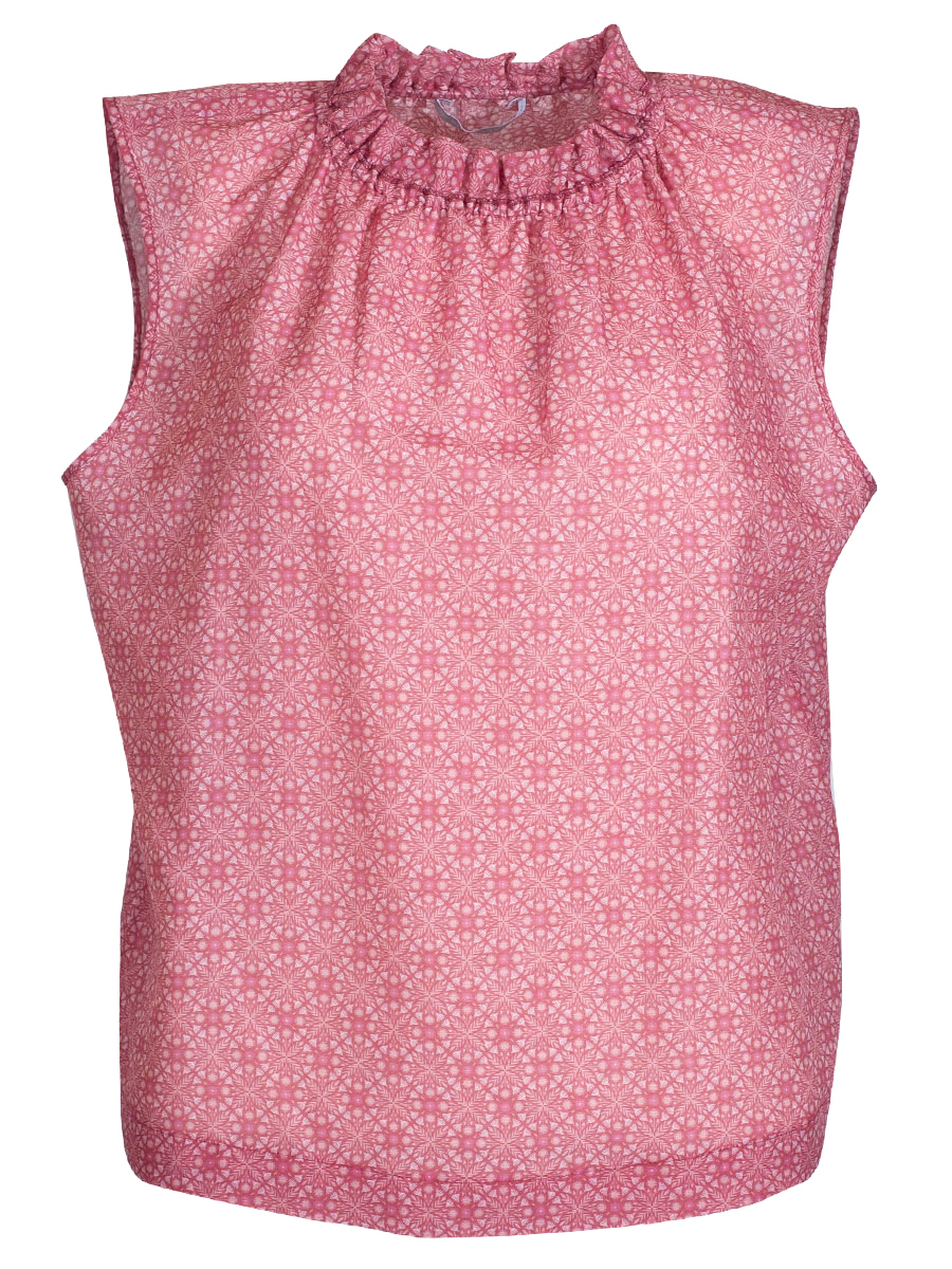 Die Rockmacherin Bluse Edda, Top, rot gemustert, luftig