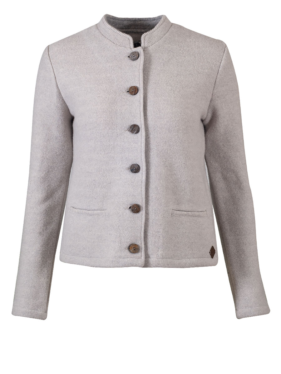 Stapf Strickjacke Marie, ecru, natur, Rückenfalte