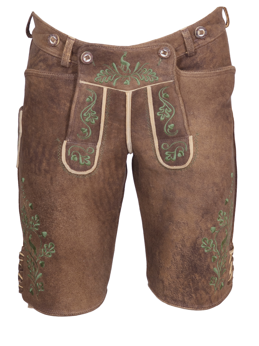 Weinbauer Kurze Lederhose Ludwig, Rothirsch, sämisch, braun