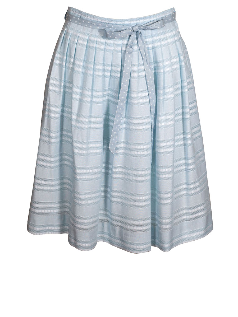 Hammerschmid Faltenrock Fischen blau, Schleifenband