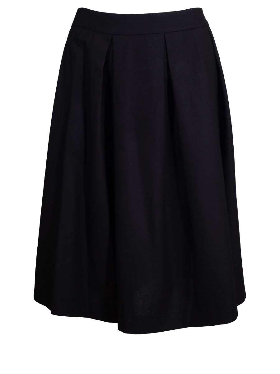 Hiebaum Lodenrock, festlich, schwarz, Faltenrock