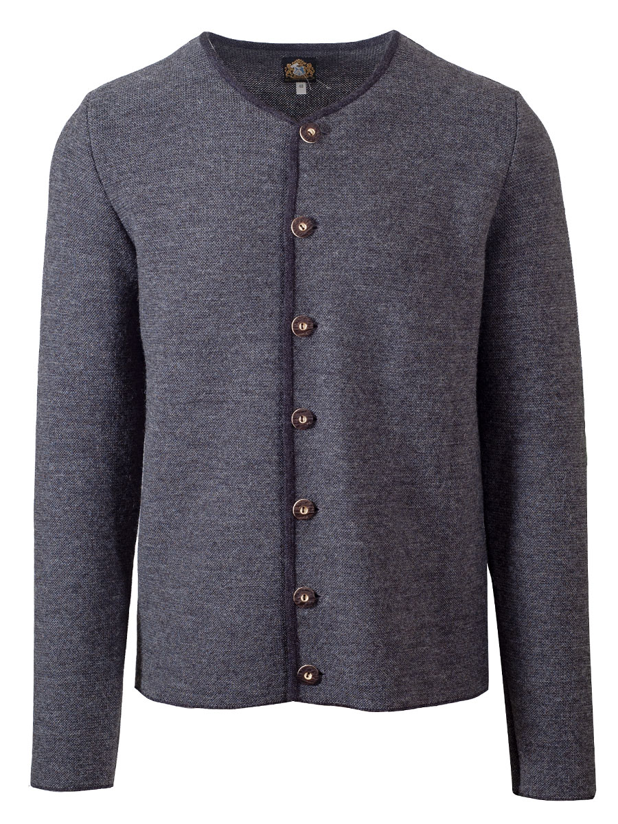 Hammerschmid Simon Strickjacke, grau mit anthrazit