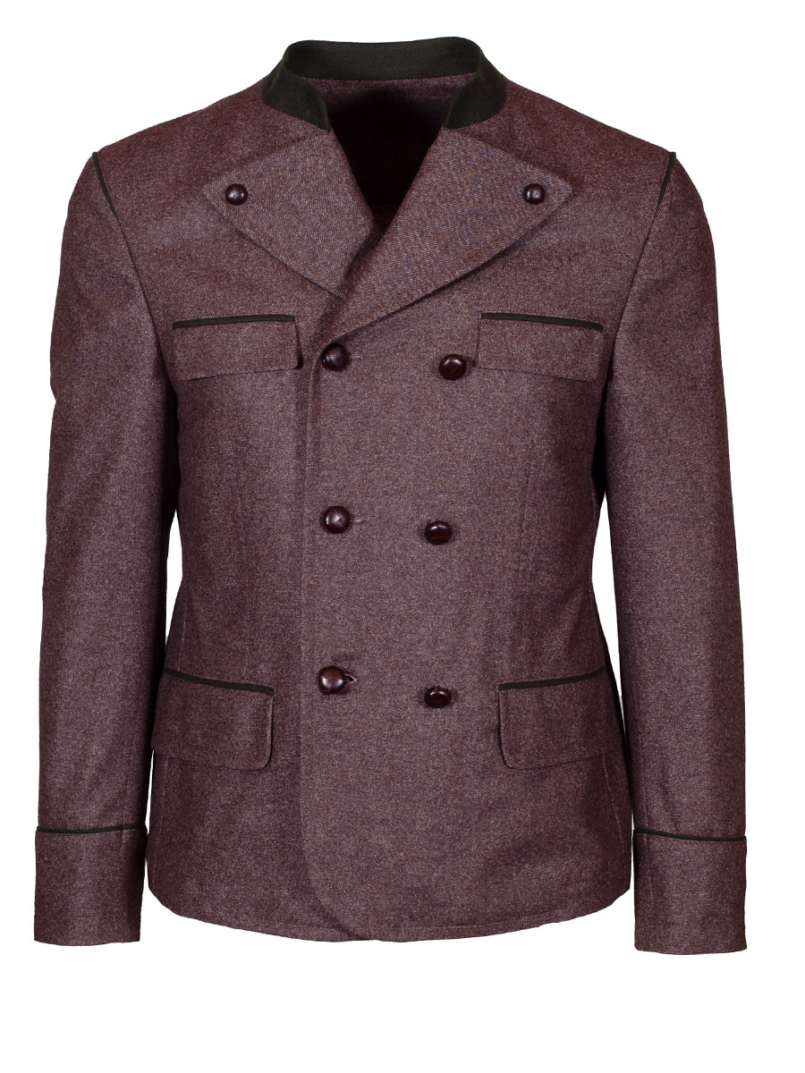 Viererspitz Lodenjoppe Ferchensee, braun, Reverse, hochwertig