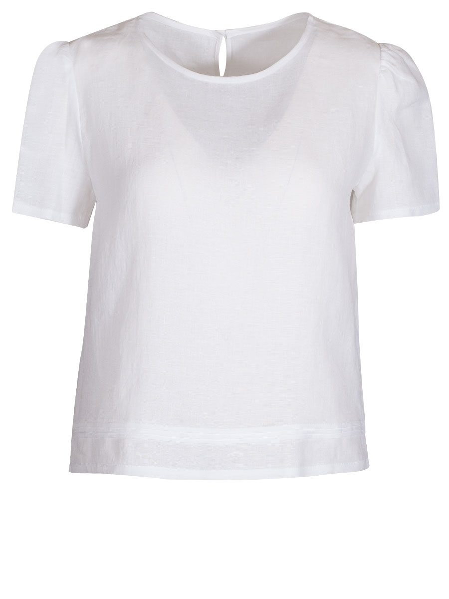 Feli und Hans Bena Leinenbluse, weiß