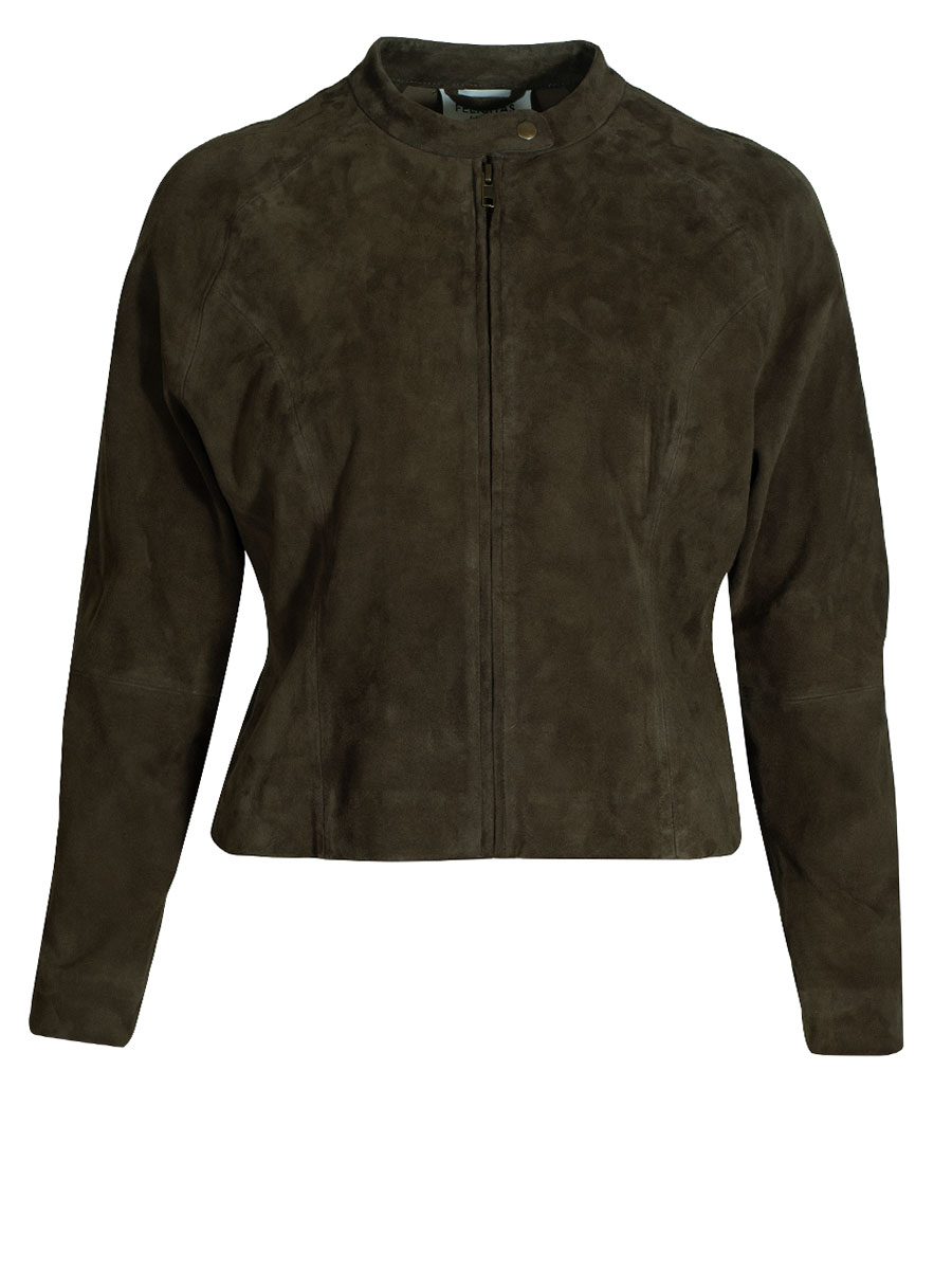 Feli und Hans Lederjacke Lara, dunkelgrün