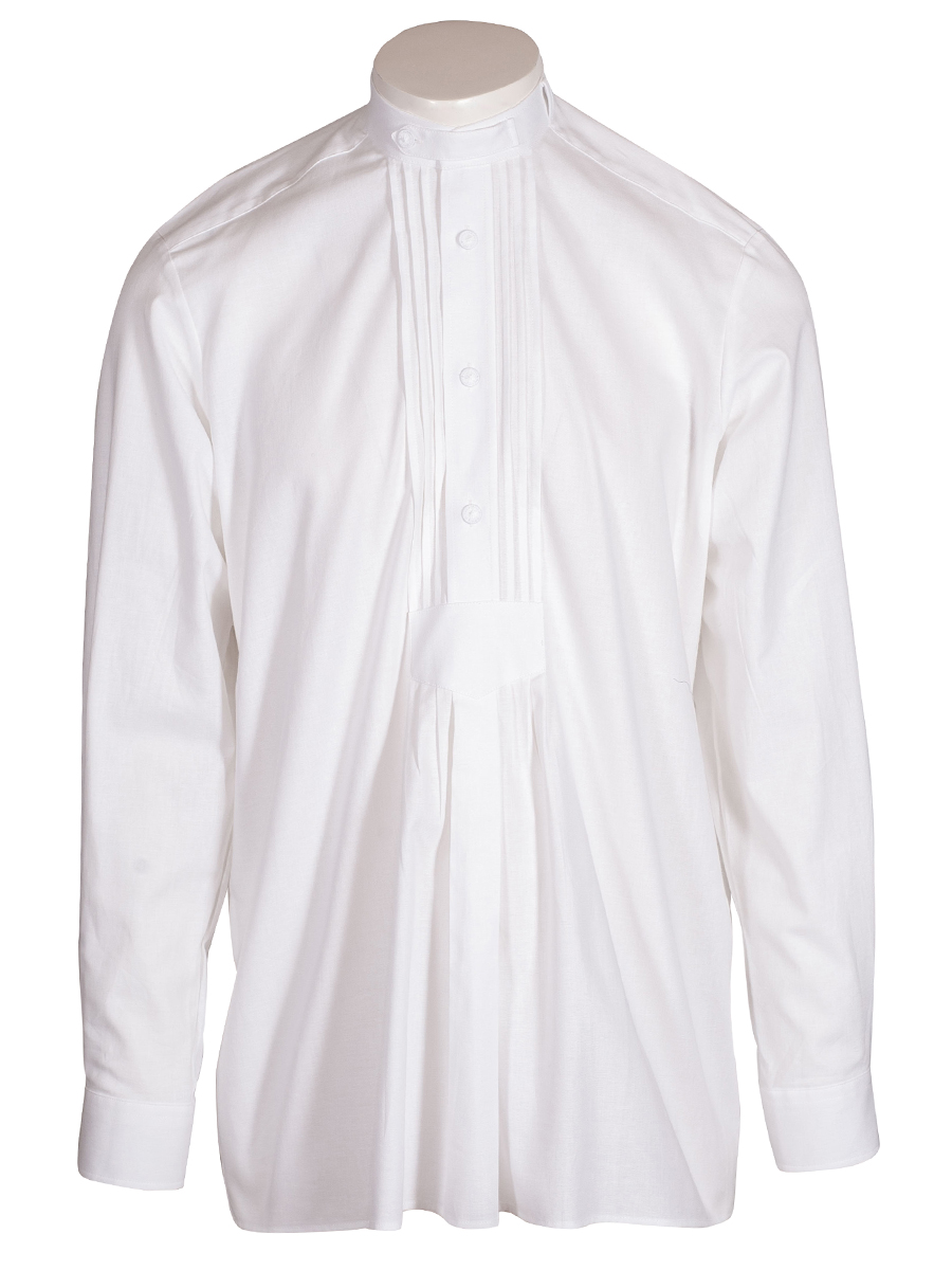 Waldorff Trachtenhemd Alfred weiß, Stehkragen, Pfoad