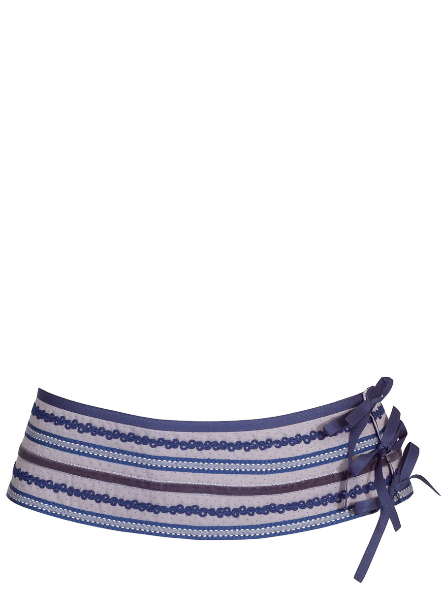 Berwin & Wolff Gürtel, Schärpe, grau-blau, 3 Schleifen zum Binden