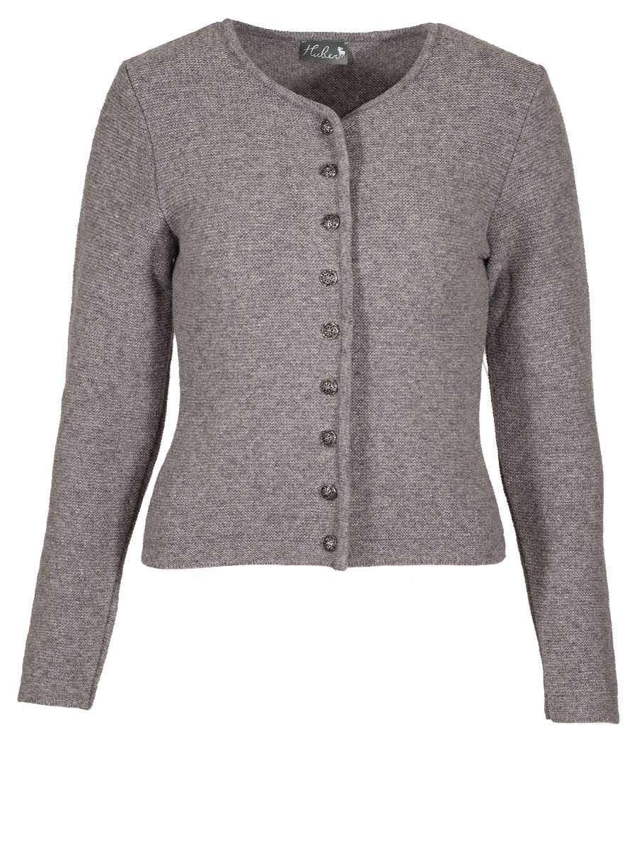 Huber Strickjacke Kana, grau, kurz