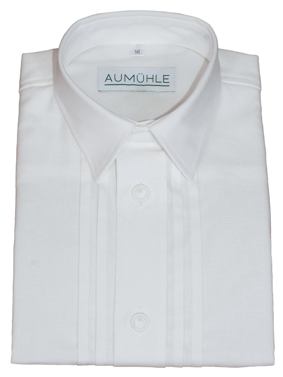 Waldorff Kinderhemd weiß, festlich, Liegekragen, Pfoad