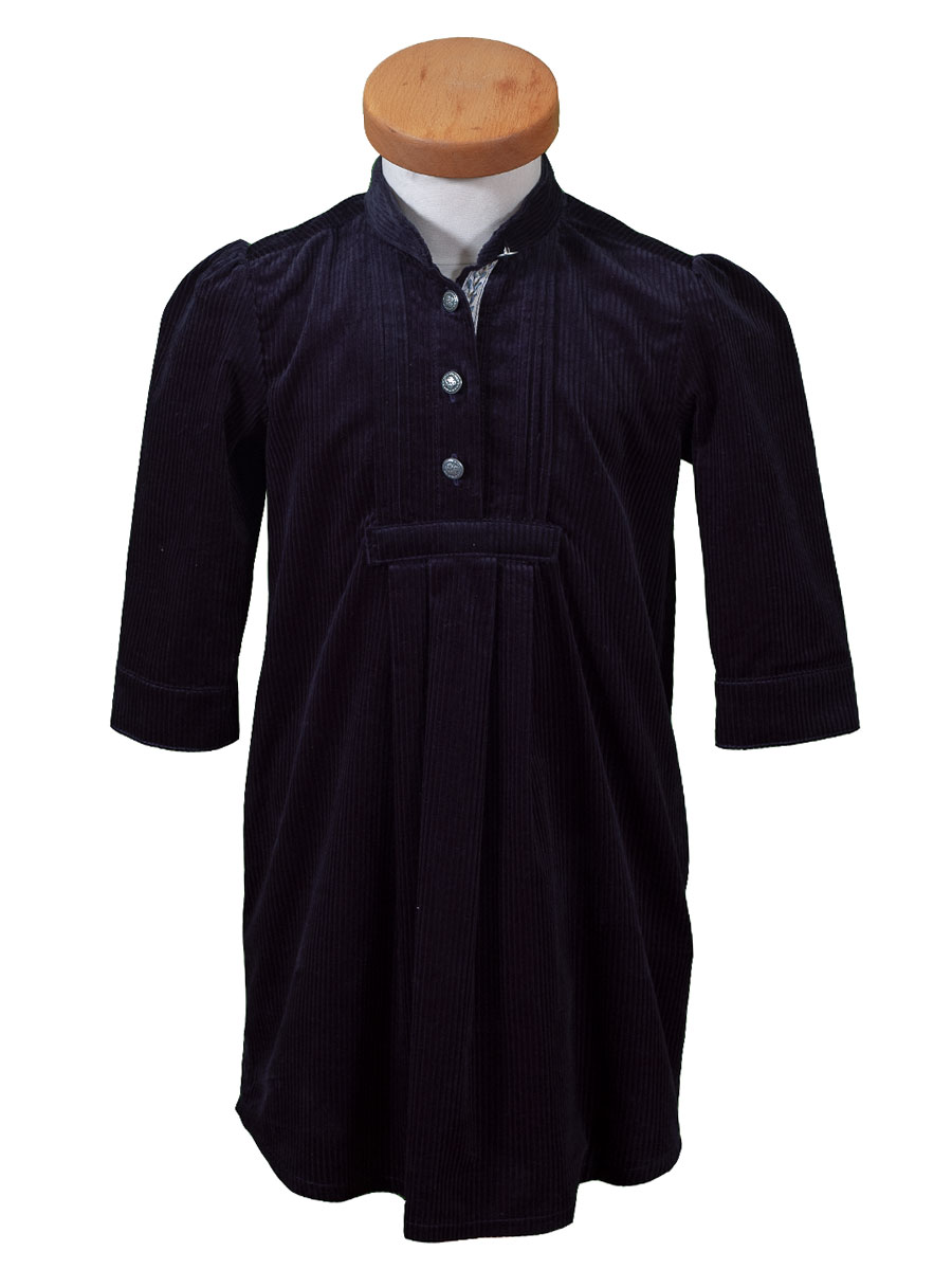 Moser Kathi Mädchenkleid, marineblau, Cord