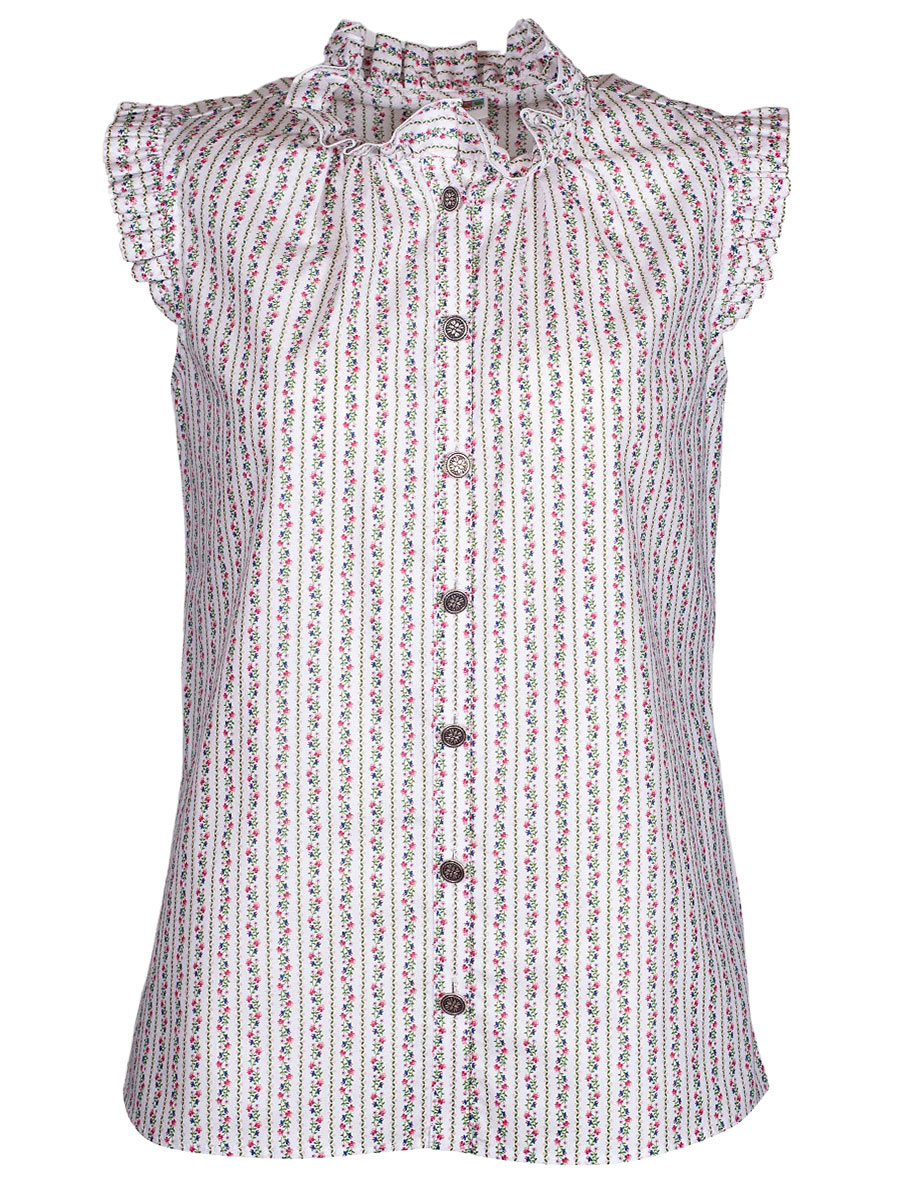 Berwin & Wolff Blusentop, geblümt, ärmellos, Rüschen