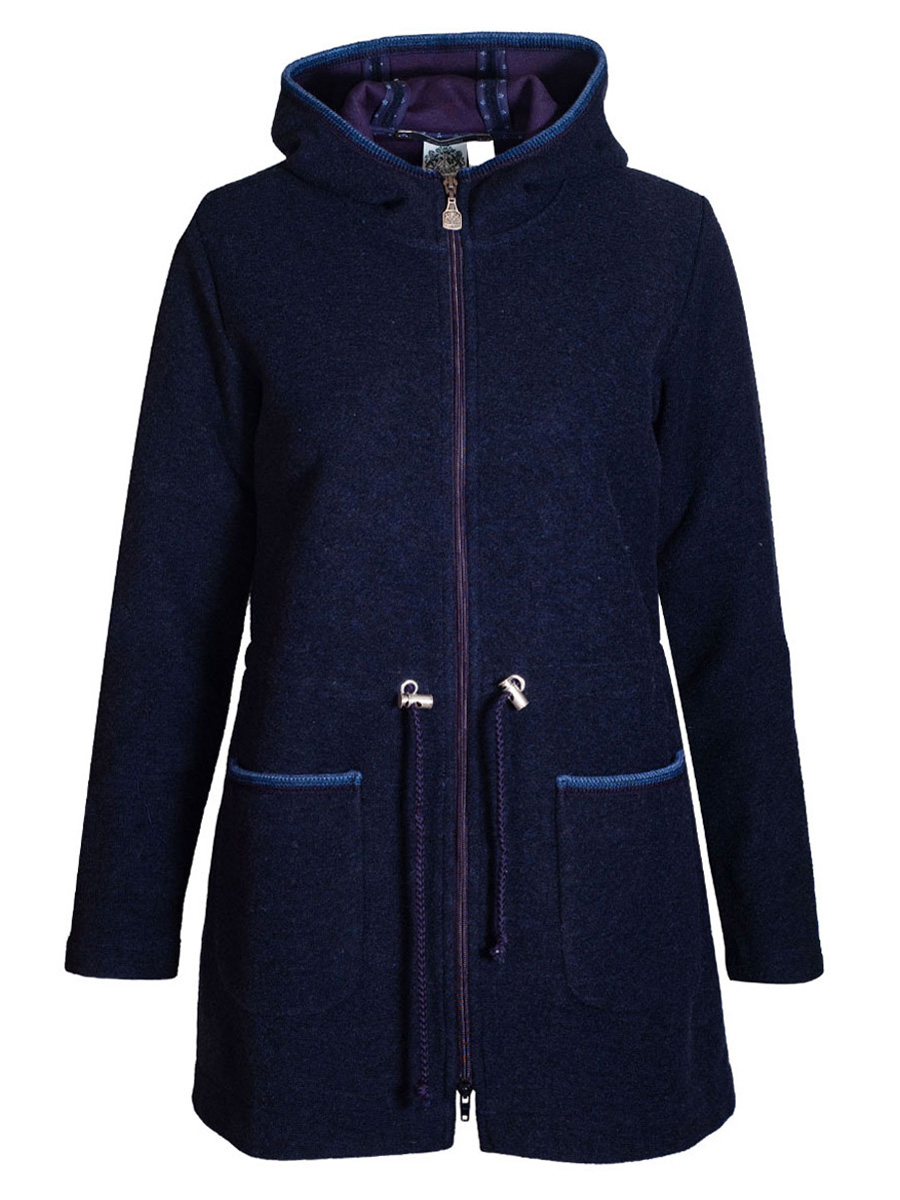 Hammerschmid Leogang Walk-Longjacke, marine, Kapuze