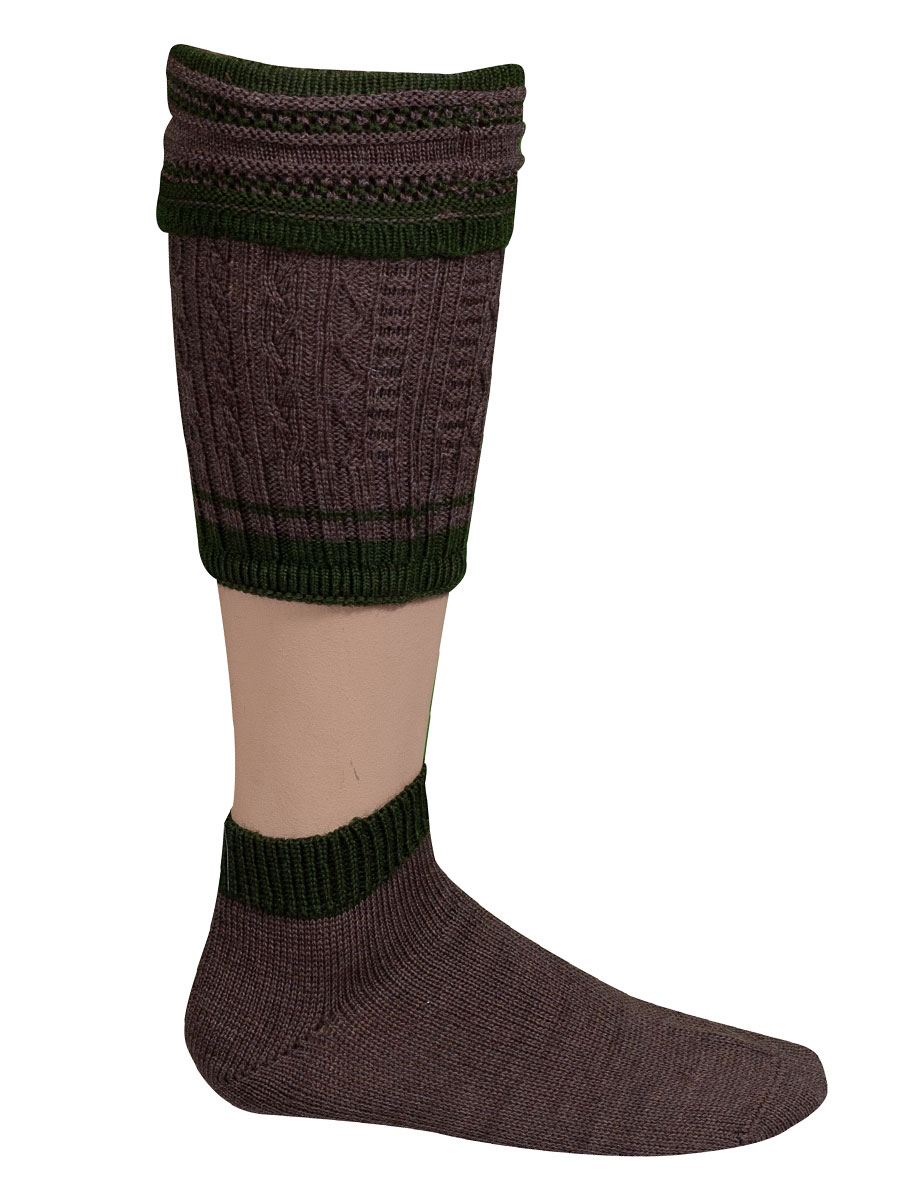 Lusana Loferl braun-tanne mit Socken