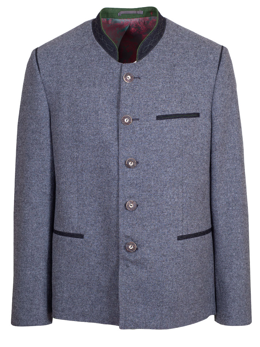 Eleganter Lodenjanker Urban hellgrau-anthrazit