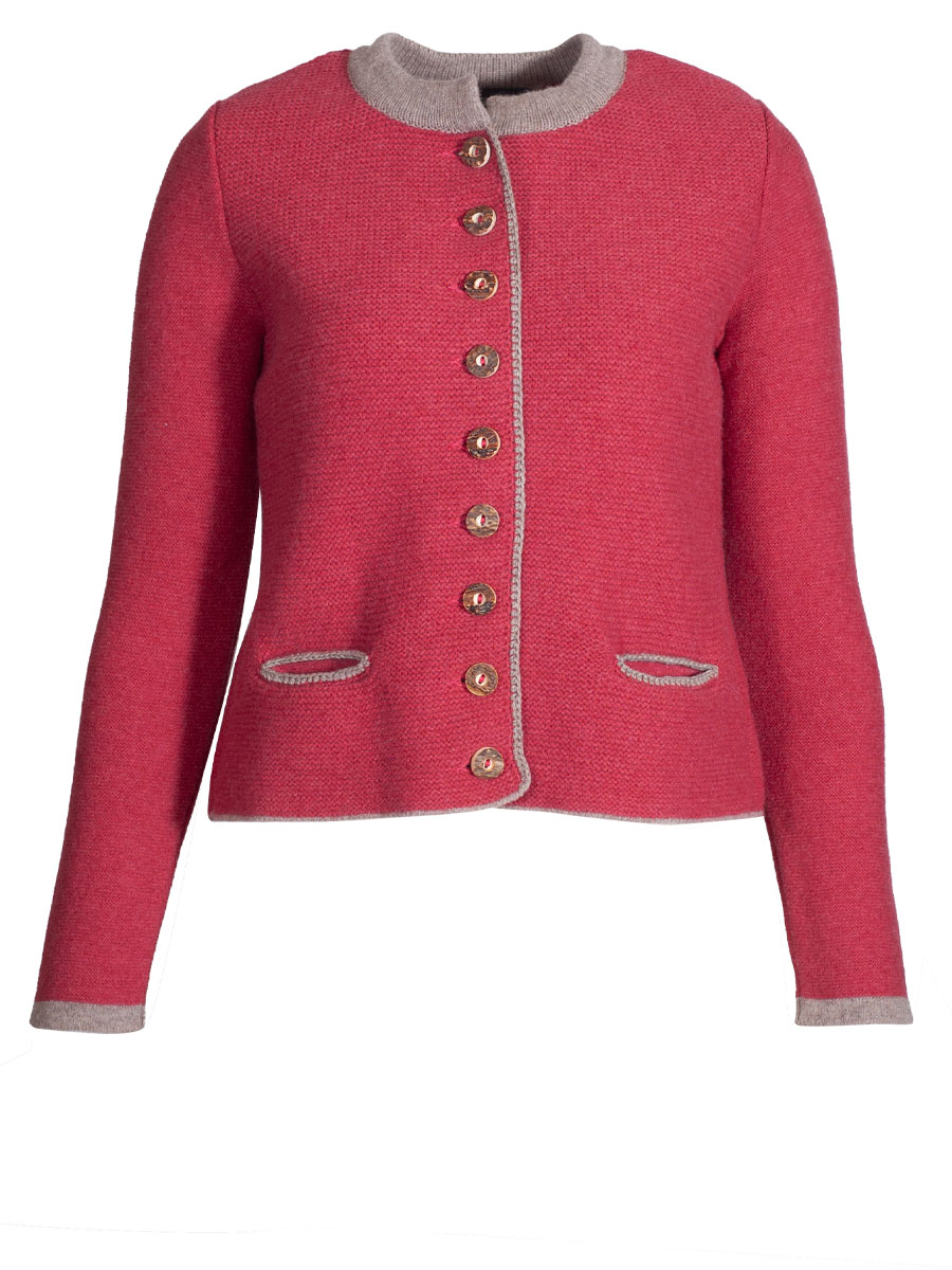 Astrifa Oberraschau Strickjacke, traube-beige, Rückenfalte