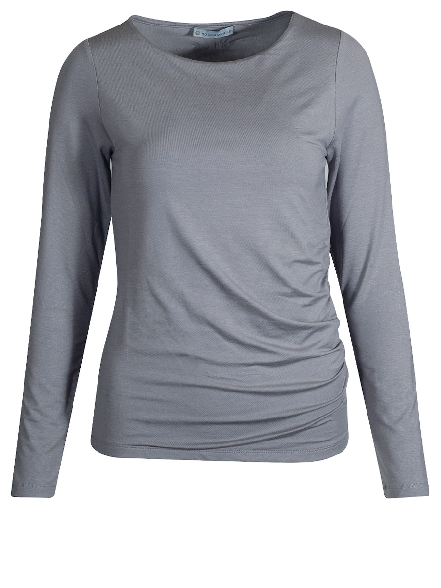 Die Rockmacherin Langarmshirt Malou, cremegrau, gerafft