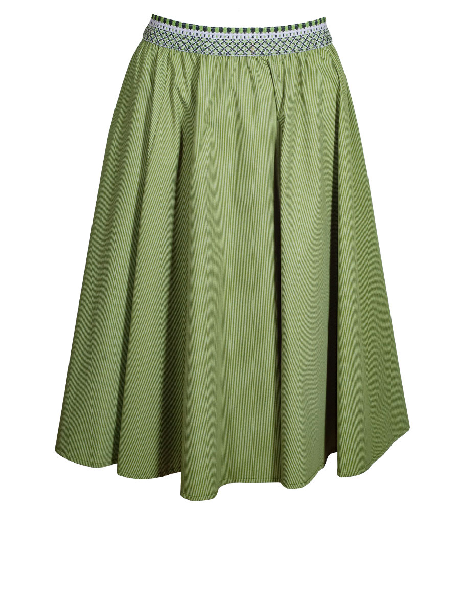 Berwin & Wolff Sommerrock grasgrün, gestreift, Gummibund