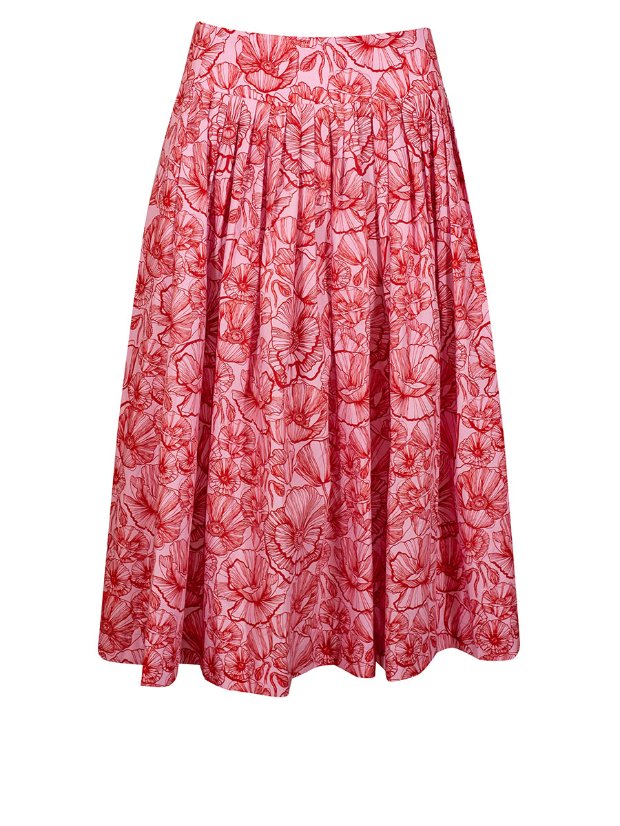 Die Rockmacherin Rock Kalo, pink-rot, gemustert