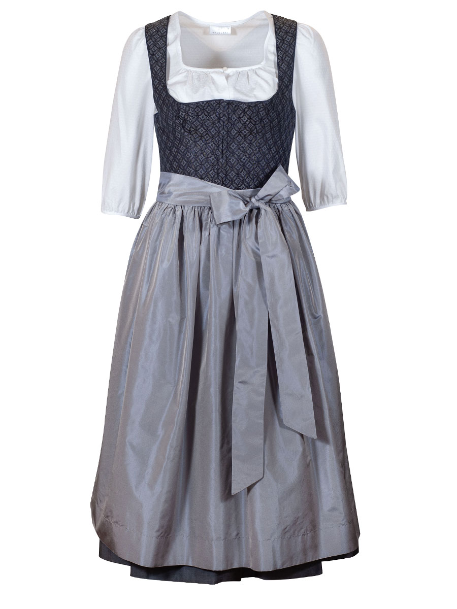 Wallnigg Festdirndl, blau, hochwertig, 80cm