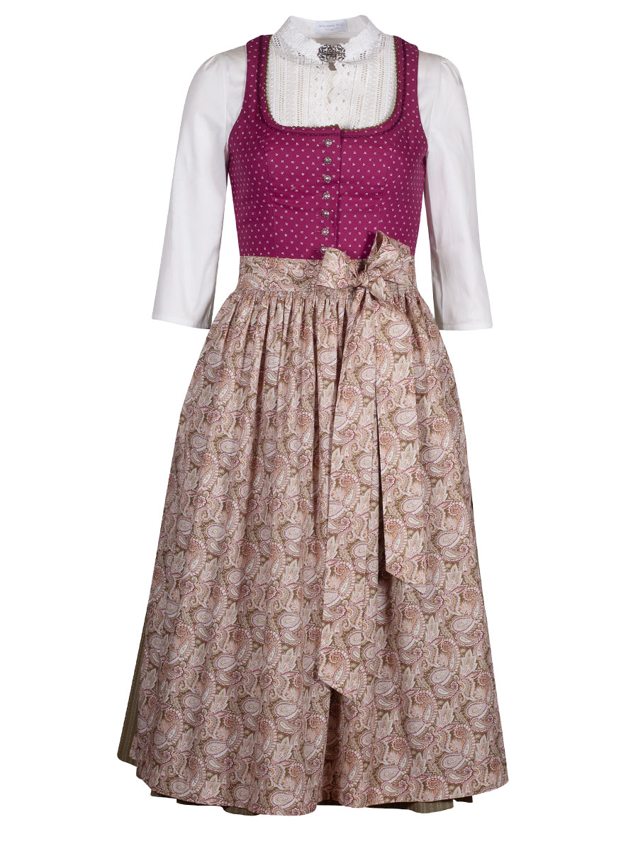 Hammerschmid Koflersee Dirndl, beere-oliv, 80lg