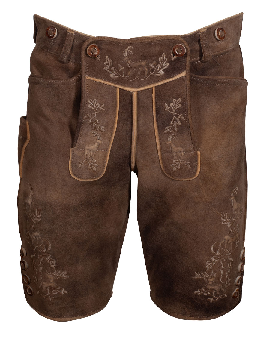 Weinbauer Kurze Lederhose Wildleben, inka-natur, Ziegenvelour