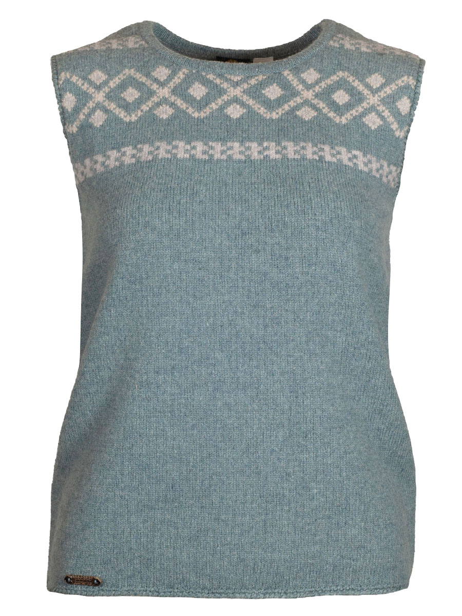 Hammerschmid Motala Pullunder, petrol, Norwegermuster