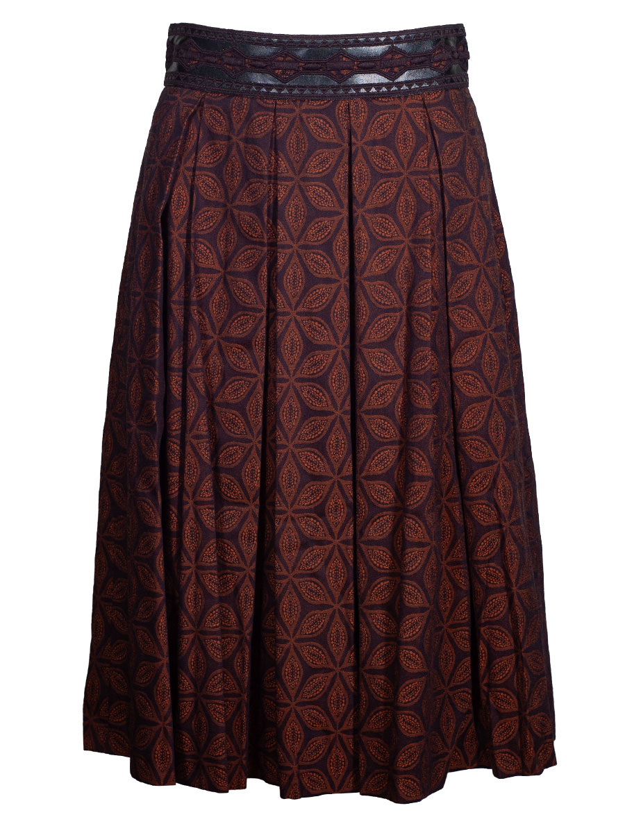 Wenger Darleen Faltenrock, schwarz-orange