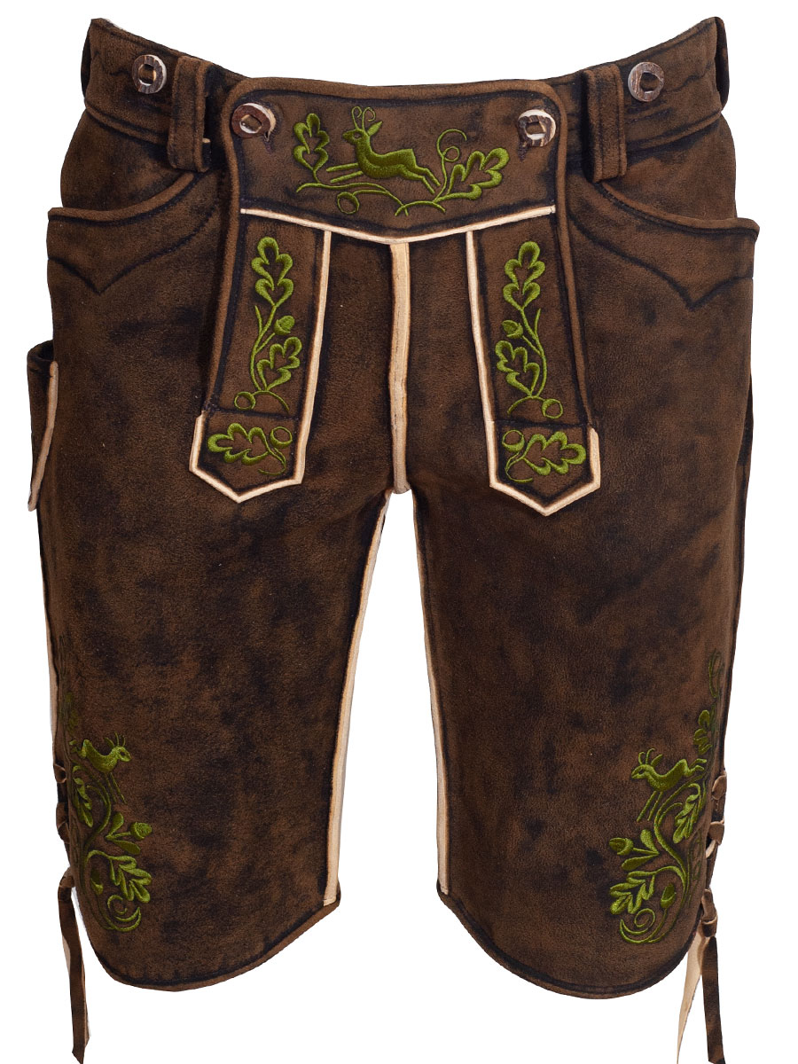Kurze Lederhose, Chieming, Hirsch, used, braun