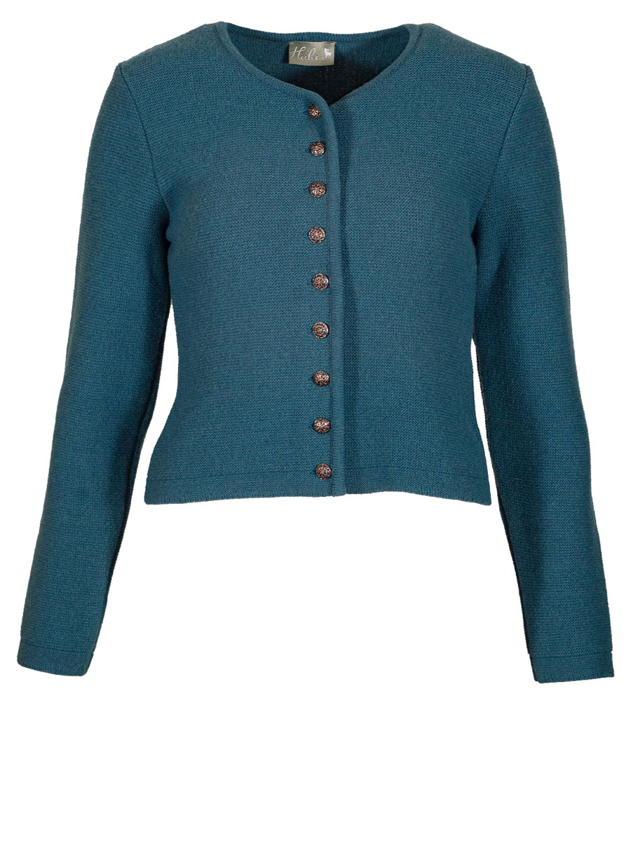 Huber Strickjacke Kana, smaragd, kurz