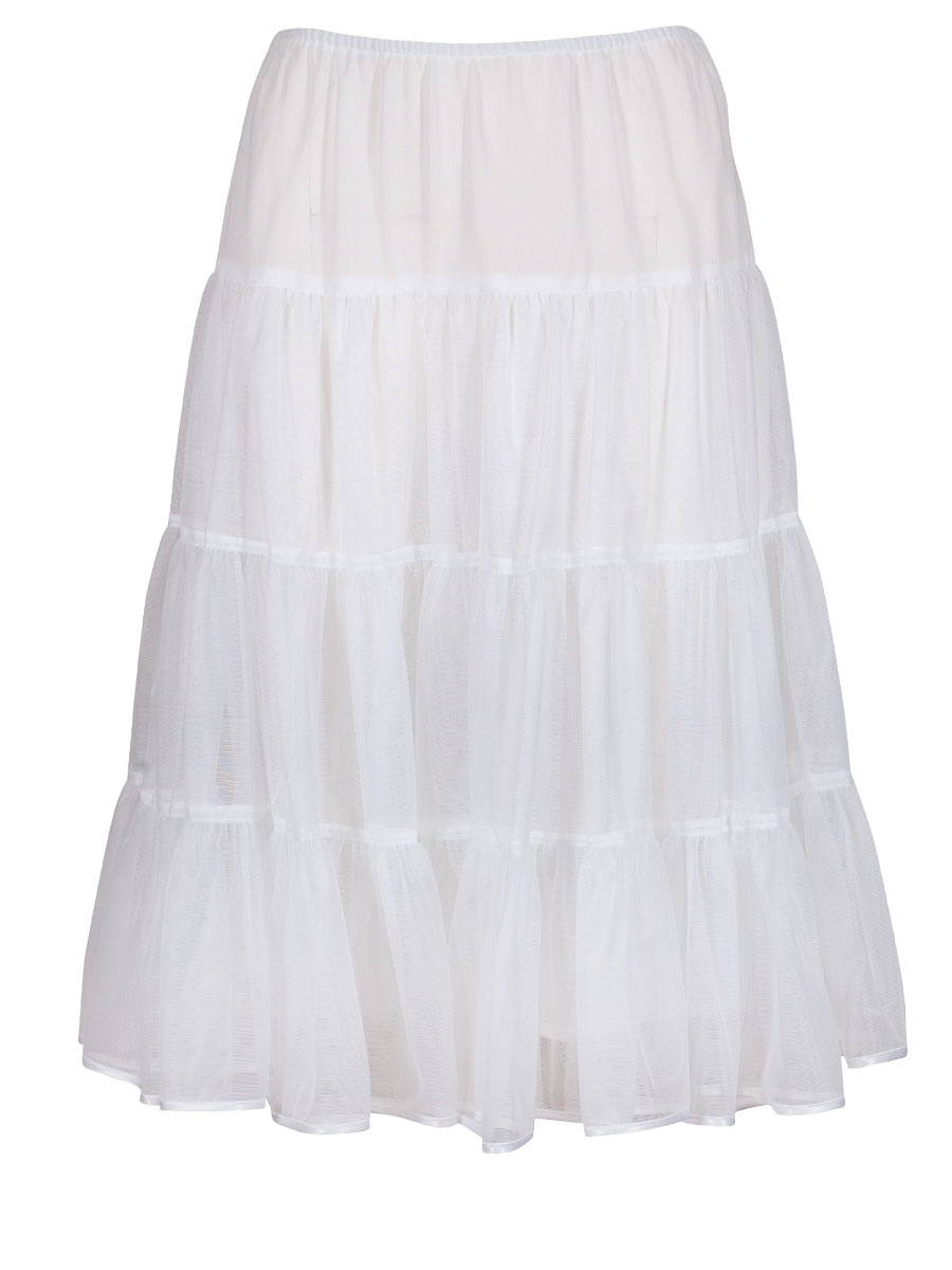 Waldorff Unterrock Betti, weiß, Volantstil