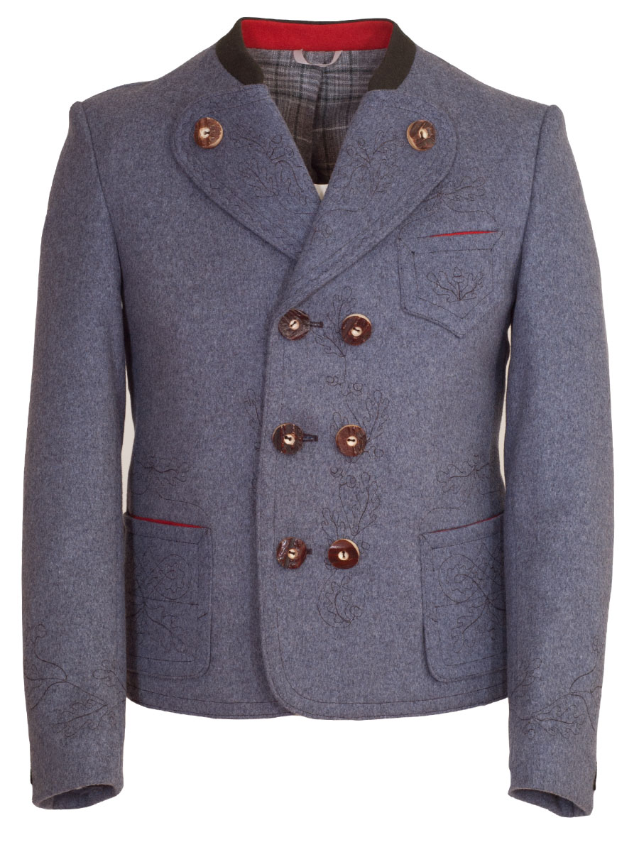 Kinder Lodenjanker Original, Miesbach, hellgrau