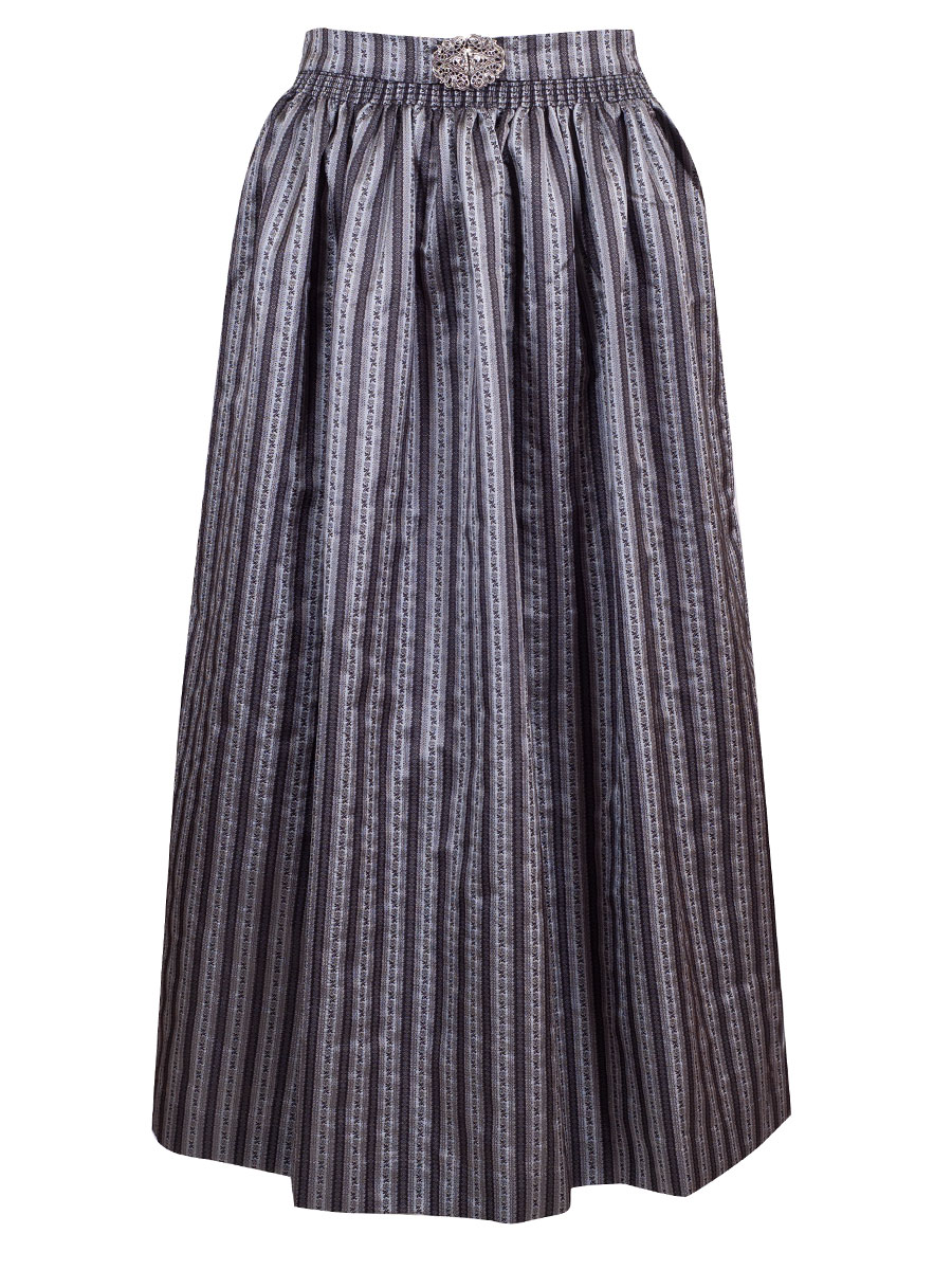 Hammerschmid Schürze, schwarz-grau, gestreift, mit Schließe