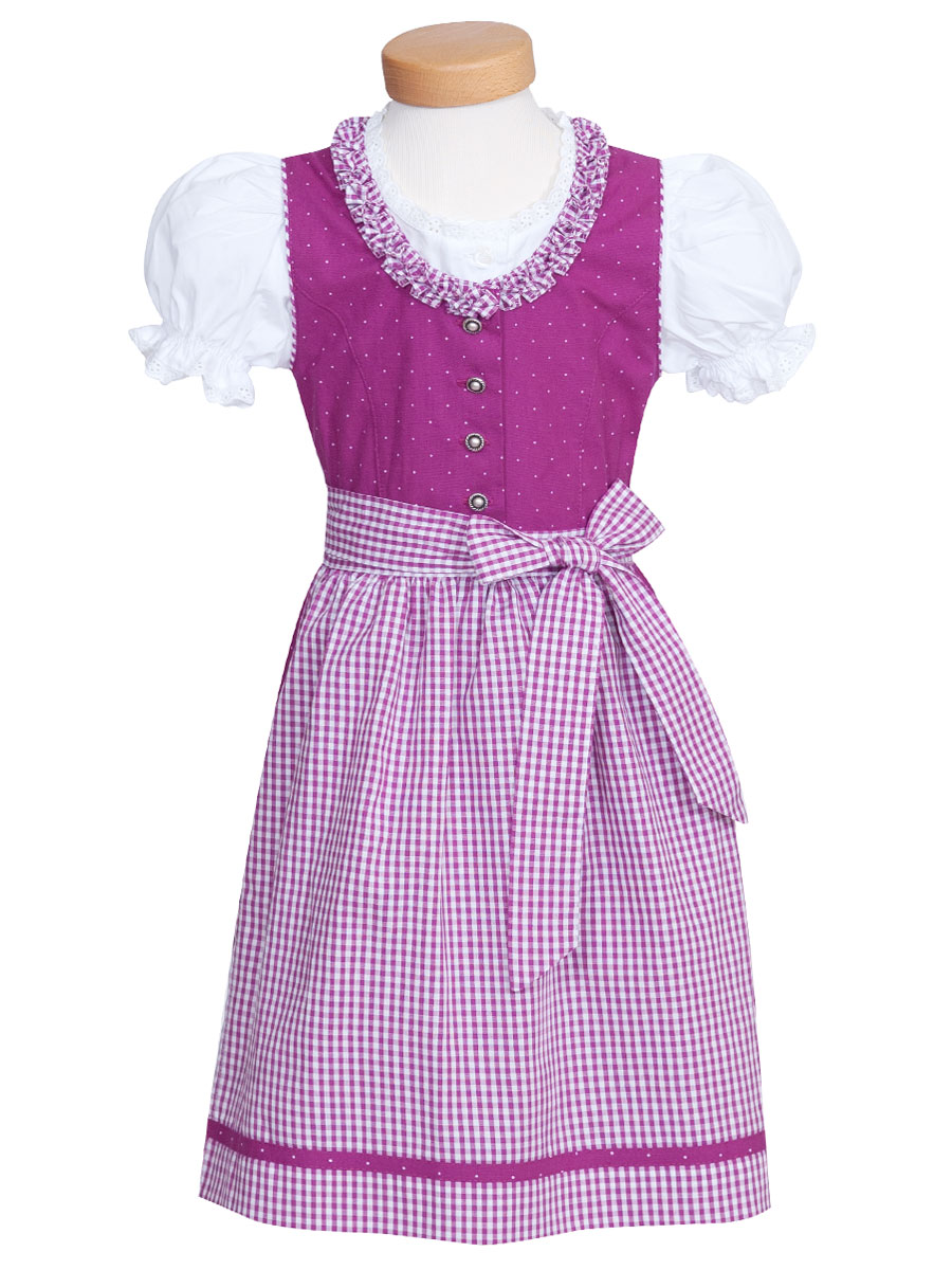 Ederer Kinderdirndl beere, mit Bluse