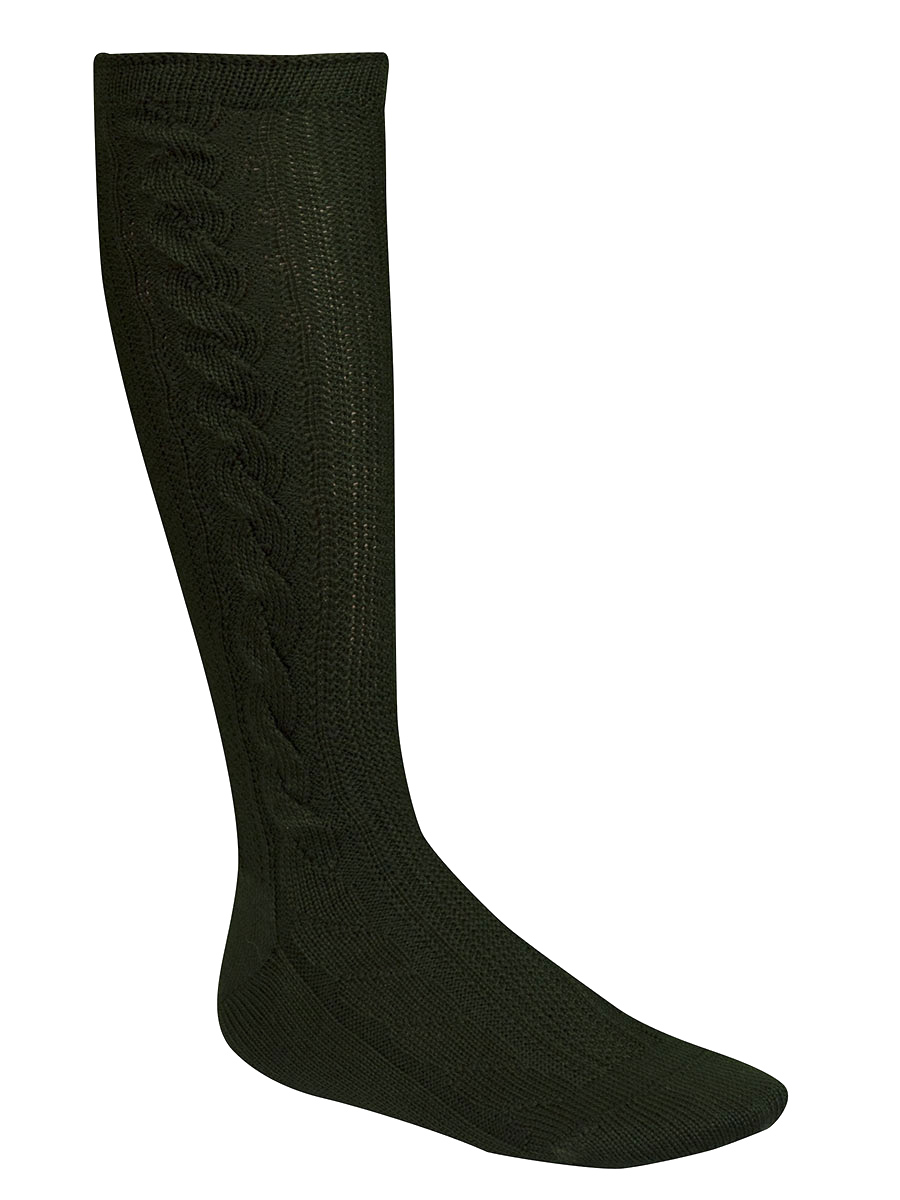 Lusana Kniestrumpf tanne Handzopf, perfekte Passform