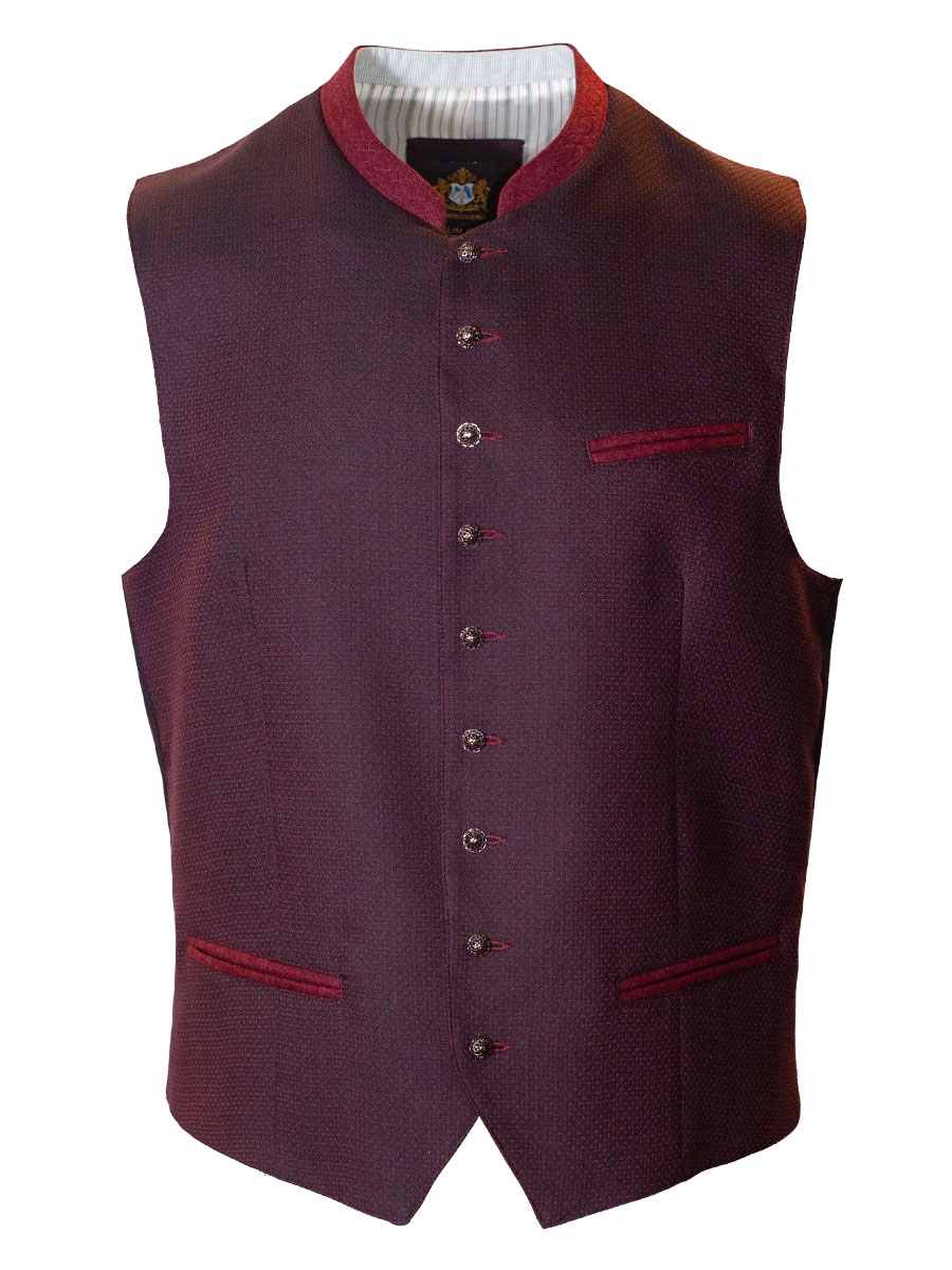 Hammerschmid Herrenweste Mirko, rot-schwarz, schwarzer Rücken