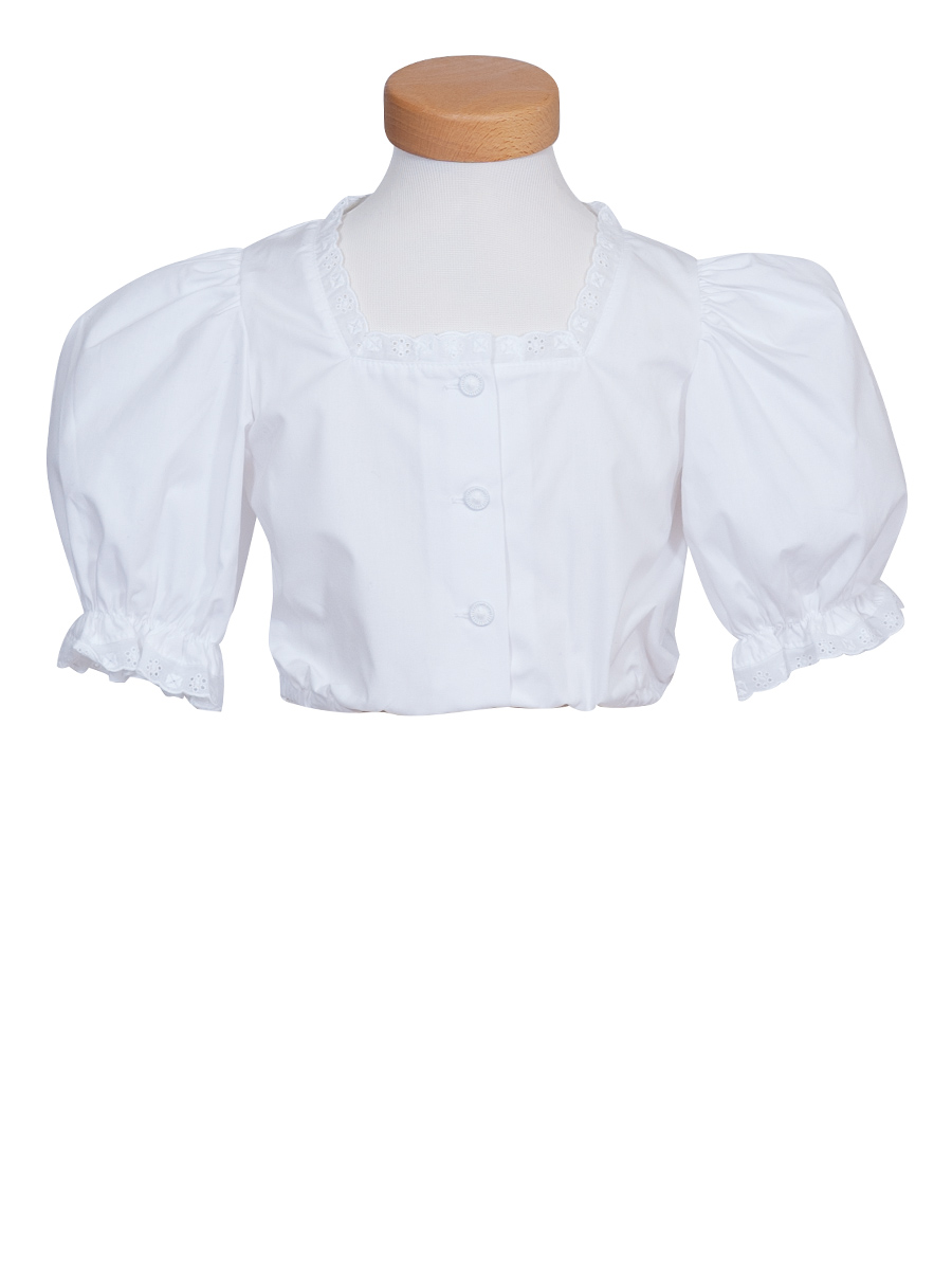 Hammerschmid Kinder-Dirndlbluse Sofie, weiß, Spitze