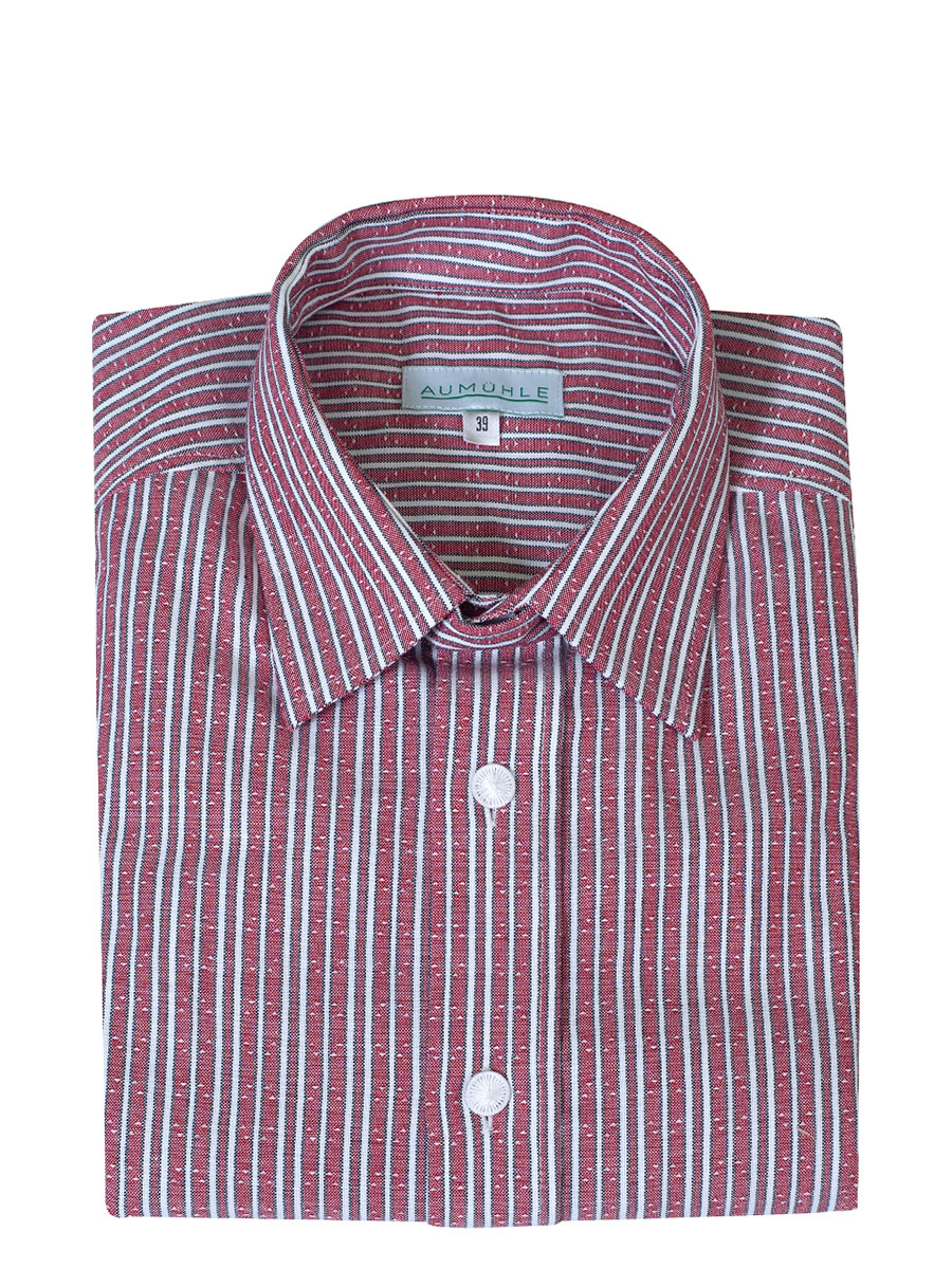 Waldorff Trachtenhemd, Pfoad, rot gestreift, strukturiert, Liegekragen