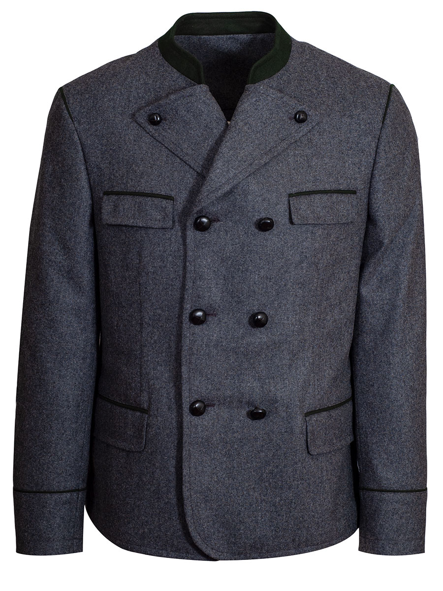 Viererspitz Lodenjoppe Ferchensee, grau, Reverse, hochwertig