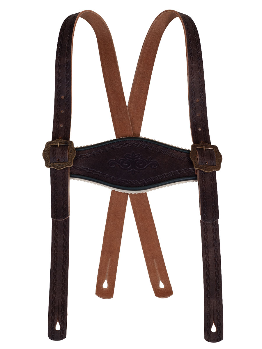 Töpfer Stegträger dunkelbraun mit Prägung